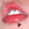Amor zircônia de quatro cores unha labial unha do osso da orelha coração de pêssego aço inoxidável 316 garra pedra novo piercing corporal europeu e americano joia