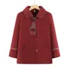 Abrigo estilo chino de la abuela, moda de otoño para mujeres de mediana edad y mayores, tops elegantes de primavera y otoño para madres, ropa de tallas grandes para señoras mayores
