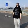 Estilo Dark Doce Legal Menina Estampa de Letras Solta Casual Bf Street Estilo Harajuku Camiseta de Manga Curta 2026 Verão Novo