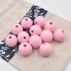 Nuevas cuentas de madera de color caramelo, 16 MM, color mate, cuentas redondas de loto, cuentas sueltas, accesorios de joyería DIY