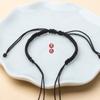 Pulseira de corda vermelha pura tecida à mão, nó plano, corda de mão, corda de mão semiacabada para Ben Ming Nian, pulseira para amantes de homens e mulheres, atacado