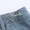 Hebilla de cintura con forma de estrella para niño y madre, artefacto para cerrar la cintura, botón de jeans desmontable, ajuste de tamaño de cintura, botón de metal sin costuras