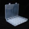 Caja de almacenamiento de plástico grande con 24 compartimentos transparente para joyería, sellos, herramientas de ferretería, equipo de pesca, componentes electrónicos, caja organizadora