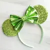 Acessórios de cabelo do Mickey transfronteiriços bordado lantejoulas laço faixa de cabeça de festa faixa de cabeça de parque de diversões férias acessórios de cabelo infantis pronta entrega