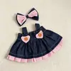 Muñeca de Felpa de Vinilo Labubu de 38 cm Ropa Verano Vibrante Primavera Juguetona Conjunto de Falda de Mezclilla a Cuadros