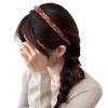 Diadema de Tela a Cuadros con Letras Etiqueta Dorada para Mujer 2025 Nueva Corona Alta Diadema para Lavarse la Cara Pinza de Pelo de Moda Accesorio para el Cabello