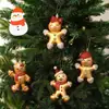 Nuevo Colgante de Árbol de Navidad Chapado en Oro Rosa Adornos Navideños Copo de Nieve Hombre de Jengibre Decoraciones Navideñas