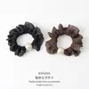 Elástico de cabelo de renda bicolor com bolinhas estilo coreano e japonês, estética de nicho de alta qualidade, adequado para rabos de cavalo, faixa de cabelo de tecido xadrez para mulheres