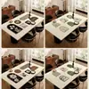 Mantel de Mesa Estilo Pintura al Óleo Retro Impermeable, a Prueba de Aceite, Anti-quemaduras Protector de Mesa 2026 Nuevo Estilo Lujo Accesible Mantel de Gama Alta