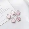 Nuevos Accesorios de Joyería Exquisitos Estilo Europeo y Americano Flor Hueca Flor de Ciruelo Pequeña Colgante para Collar Pendientes DIY