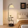 Lámpara de pie estilo vintage para dormitorio, integrada con mesita de noche, lámpara de pomelo para sala de estar, iluminación ambiental junto al sofá, mesa de centro y lámpara de pesca