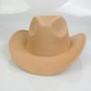 Sombreros para Hombre Transfronterizos, Sombreros Vaqueros Occidentales Europeos y Americanos, Sombreros de Jazz de Lana, Sombreros de Sol para Mujer para Exteriores, Sombreros Negros para Adultos