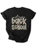 Bienvenida a Back School Amazon Wish comercio exterior transfronterizo casual elegante camiseta de manga corta para mujer