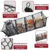 Bolsa de Almacenamiento para Maletero de Camioneta con Cuatro Compartimentos, Bolsillo de Malla Doble Capa Multifuncional, Red de Almacenamiento Colgante para Coche, Plegable para Uso en Coche
