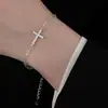 Pulseras Apilables de Zirconia Cruzada para Niñas, Joyería Exquisita de Lujo Ligero de Nicho, Estilo Minimalista de Alta Gama para Mejores Amigas Estudiantes