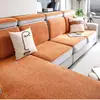 Funda de Sofá de Chenilla Universal Cubierta Completa Estilo Sencillo Alfombrilla Antideslizante para Sofá Funda de Sofá Tela Elástica para Sofá