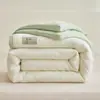 Colcha de fibra de soja, colcha de inverno, enchimento de algodão, colcha individual para estudantes de dormitório, colcha quente espessa para primavera e outono, adequada para todas as estações