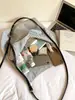 Bolso Tote Rayado Estilo Coreano Nuevo 2026 Transfronterizo para Mujer, Bolso de Hombro Grande para Viajes Diarios, Bolso de Tela Simple y Versátil
