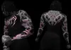 Breathedivinity Marca de Moda Americana Estilo Oscuro Camiseta de Manga Larga para Hombre Top Elástico para Deporte y Fitness
