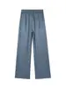 Pantalones casuales para hombre, pierna ancha, corte recto, cordón, color liso, ajuste holgado, pantalones largos, cómodos y transpirables para otoño