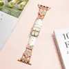 Trevo de Quatro Folhas Textura de Couro de Crocodilo Pulseira de Couro Genuíno Adequado para Apple Watch iWatch Huawei Gt6/Gt5/Gt4