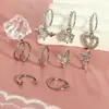 Moda Europeia e Americana Popular Conjunto de 9 Peças de Argolas para Nariz Coração de Aço Inoxidável 20g Piercing para Nariz Joias Venda Direta da Fábrica em Estoque