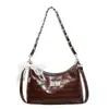 Bolso de mano con cadena de patrón de rombos para mujer, nuevo bolso cruzado de moda temporada otoño 2026, bolso de hombro, bolso de axila, bolso tipo dumpling