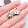 Accesorios para joyería DIY con colgantes de aleación en forma de pentagramas y flores de ciruelo para aretes, collares, llaveros y dijes pequeños hechos a mano