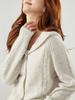 Suéter de Piel de Mapache para Otoño e Invierno para Mujer, Cárdigan de Punto con Capucha de Hilo, Abrigo Colorido de Puntos con Hilo Floral, Moda de Lentejuelas para Viajeros