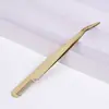Pinzas Especiales para Pestañas Postizas de Acero Inoxidable con Punta Puntiaguda y Peine, Sin Pegamento, Herramienta Auxiliar, Pinzas para Pestañas, Pinzas para Cejas, Pinzas