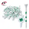 Tee de Golfe Foli Mais Vendido Transfronteiriço 83mm Tee de Plástico com Padrão de Trevo de Quatro Folhas Acessórios de Golfe