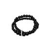 Pulsera de Estilo Chino Nuevo Apilada Guofeng Hebilla Segura Doble Círculo Imitación Obsidiana Pulsera Vintage Mejor Amigo de Pareja Pulsera Combinable
