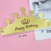 Decoración de Pastel de Cumpleaños Horneado Sombrero de Cumpleaños Cuchillo y Tenedor Plato Caja de Regalo Caja de Regalo Sombrero de Corona Vela Suministros para Fiesta