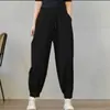 Macacão Solto Feminino Outono e Verão Novo Solto Estilo Coreano Casual Calça Harlan para Gordinhas Cintura e Perna Soltas Bloomers