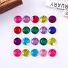 Pegatinas de Cristal de Diamante de Puntos de Colores, Pegatinas de Diseño DIY de Varios Tamaños, Pegatinas Faciales Decorativas de Maquillaje con Adhesivo Trasero