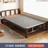 Cama individual de acero y madera, cama sencilla, perfecta para siestas, cama plegable portátil, ideal para uso en dormitorio, cama de estructura de hierro para adultos
