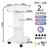 Carrito de Instrumentos de Belleza Escritorio Pequeño Estante de Almacenamiento de Burbujas Base Carrito Pequeño para Salón de Belleza Móvil