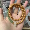 Pulsera de Sándalo DIY Pulsera de Doble Círculo a la Moda para Hombres y Mujeres Joyería Artística de Cuentas de Madera Varios Estilos