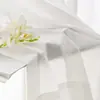Cortinas Transparentes Crown para Janelas de Canto e Varandas de Sala de Estar, Cortinas Transparentes Brancas que Deixam a Luz Passar mas Não as Pessoas, Feitas de Tecido Grosso de Shaoxing Keqiao