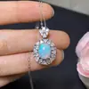 Colgante de Ópalo Natural Superhermoso, Hecho a Mano con Cuidado con Materiales Seleccionados, el Cristal es de Buena Calidad y Tiene Color Fuego Completo