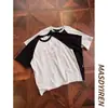 Nueva Camiseta de Manga Corta para Hombre, Verano Estilo Coreano Moderna Sencilla de Media Manga, Estilo Hong Kong Holgada Casual Moderna Marca Camiseta
