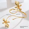 Moda Coreana Transfronteiriça Europeia e Americana Mais Vendida Boêmio Floral Esmalte Metal Gotejamento de Óleo Flor Abertura Braço Pulseira Joias para Mulheres