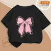 Nuevas Camisetas de Manga Corta para Niñas Verano 2025, Ropa de Verano, Tops Cortos para Niños, Camisetas Básicas de Algodón Puro para Niñas Mayores