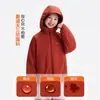 Pudding Haru Ropa Infantil de Invierno para Niñas Sudadera con Capucha Tres Pruebas 2026 Nuevo Invierno Chaqueta Ligera de Color Sólido para Niños