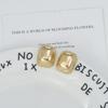 Deseo de origen transfronterizo: los pendientes de azúcar geométricos lisos con aguja de plata S925 más vendidos de Amazon, pendientes con personalidad de estilo europeo y americano.
