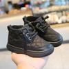 Zapatos de Otoño para Bebé y Niño Pequeño, Zapatos Casuales de Cuero de Caña Alta, Botas Martin para Niñitas, Tenis para Niños Pequeños, Cálidos y Antideslizantes