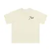 Marca de Nicho de Moda Rhude Verano Nueva Bandera de Corona Streetwear Retro Holgada Camiseta de Cuello Redondo de Manga Corta para Hombres y Mujeres