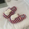 Chinelos de Algodão Genuíno Coelho Miffy Femininos de Inverno para Casa Quentinhos de Pelúcia Chinelos de Casal com Pelúcia Extra Antiderrapantes