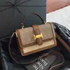 Bolsa Quadrada Pequena Texturizada Transfronteiriça 2025 Nova Moda Retro Versátil Color Block Bolsa de Mão Bolsa de Ombro Transversal