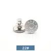 Artefacto ajustador de cintura botón sin clavos 17mm Pantalones de mezclilla cintura Gran Cambio Pequeño desmontable ajustable sin costuras botón de metal